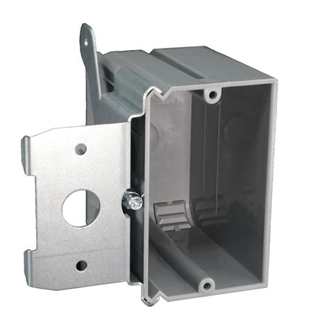 wide 1 gang metal box home depot|adjustable single gang box.